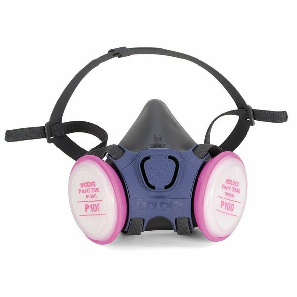 Moldex Half Mask Respirator, Small, Reusable, Snap-in, Facepiece 7941
